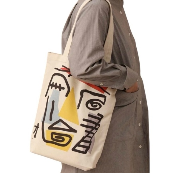 Modern Art Canvas Tote Bag - Picture 2 of 4